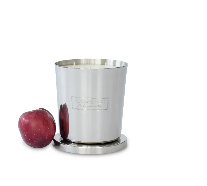 Flower Box Blood Plum & Leather fragrance Candle