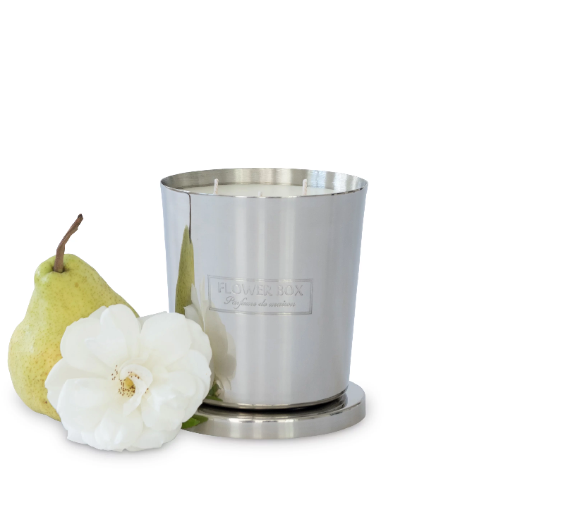 Flower box Flowers & Pear candle